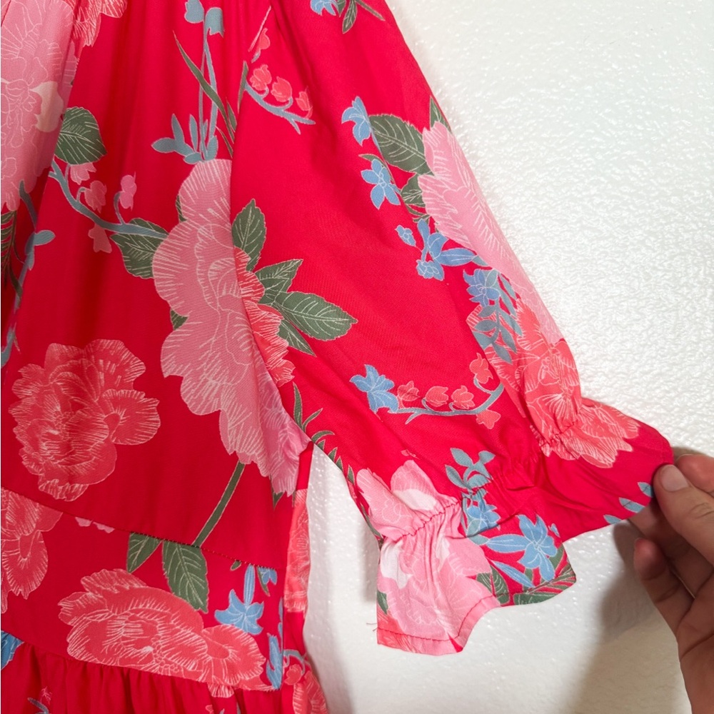 NWT | Made with Love ❤️ Floral Red Maxi Dress | Women’s Large - Picture 3 of 7
